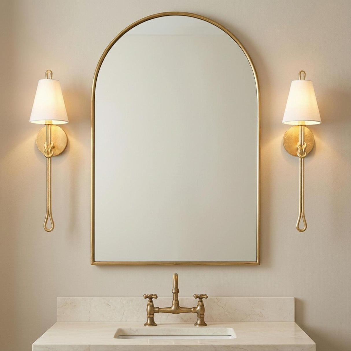 Archer Wall Sconce 24", Gold Leaf