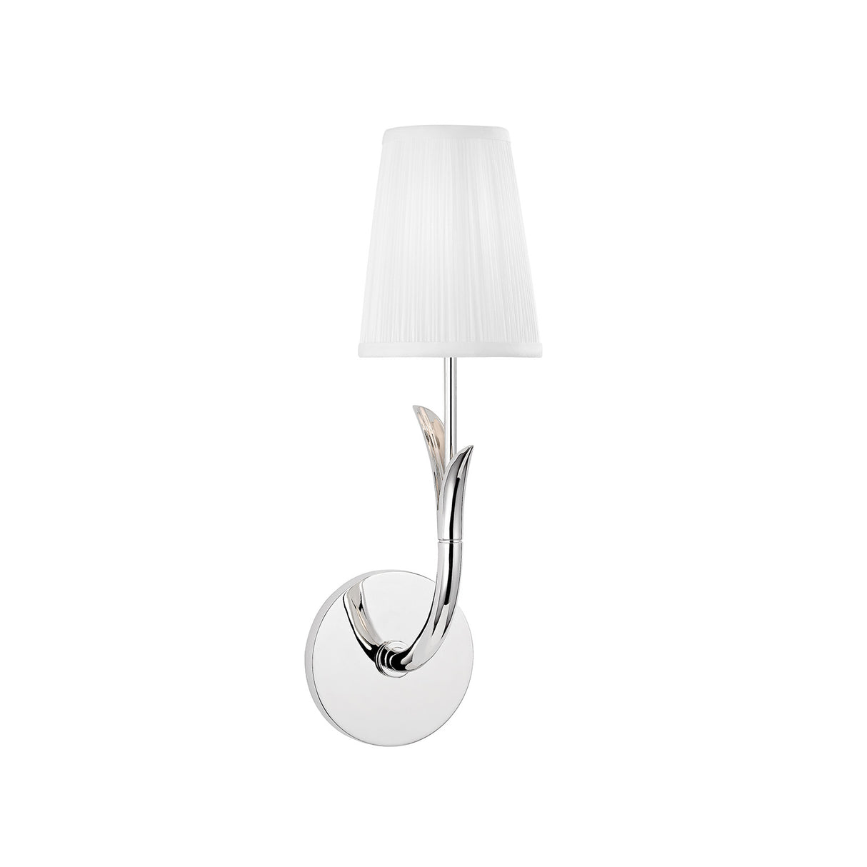 Magnolia Single Wall Sconce, Polished Nickel