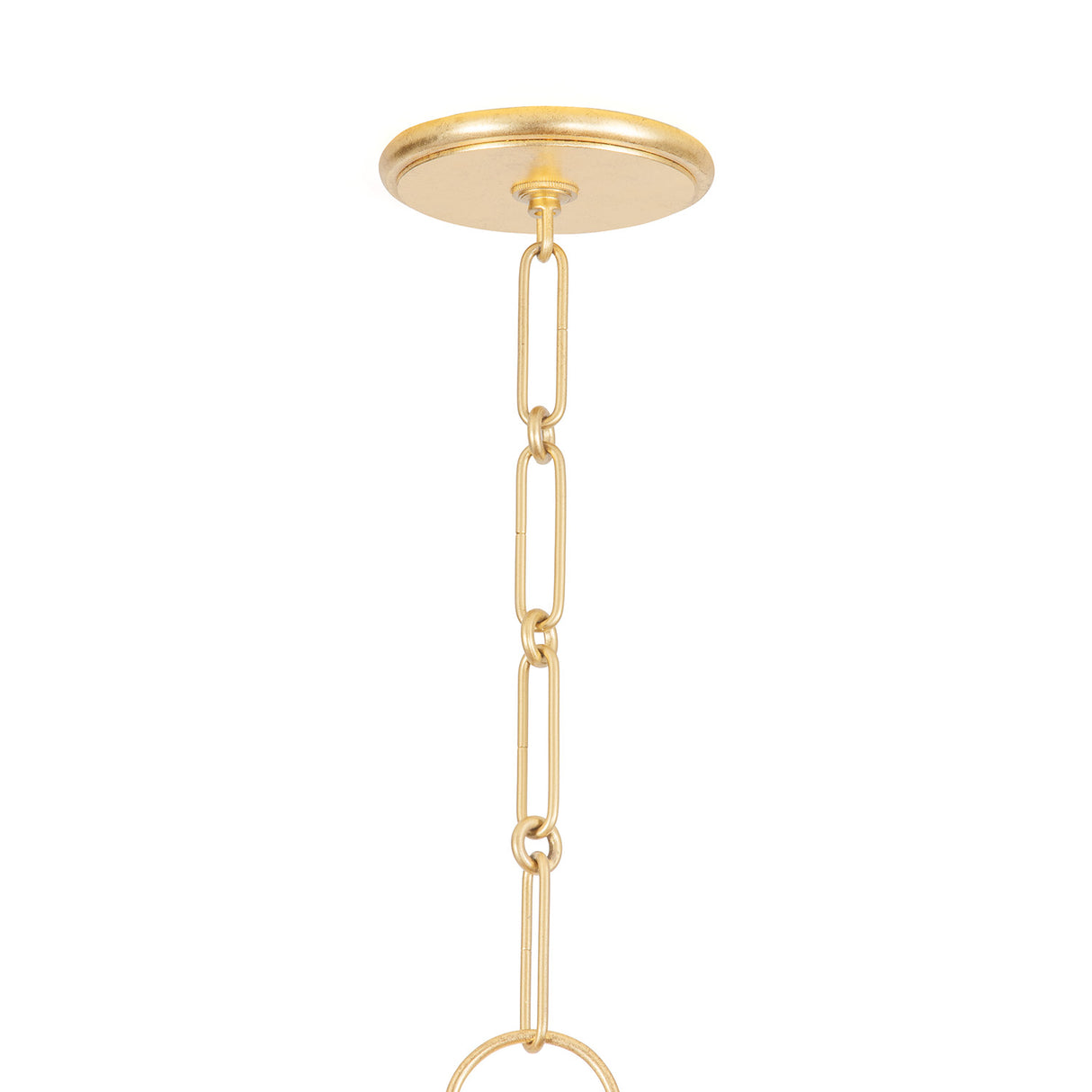 Dahlia 6 Light Chandelier 40", Gold Leaf