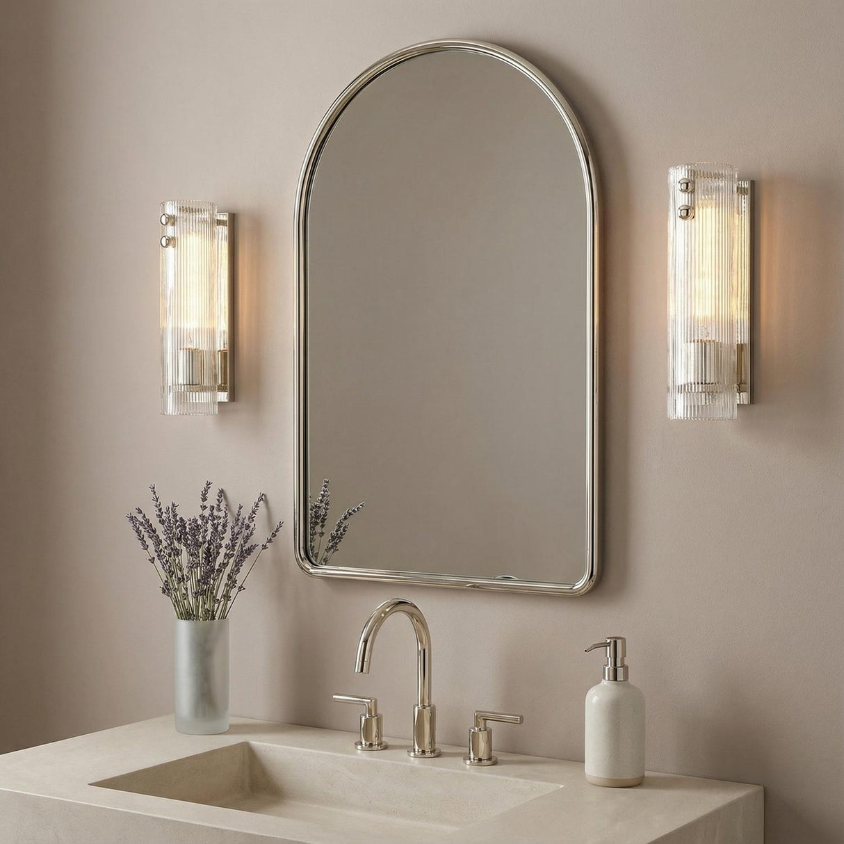 Jensen 1 Light Wall Sconce 14", Polished Nickel