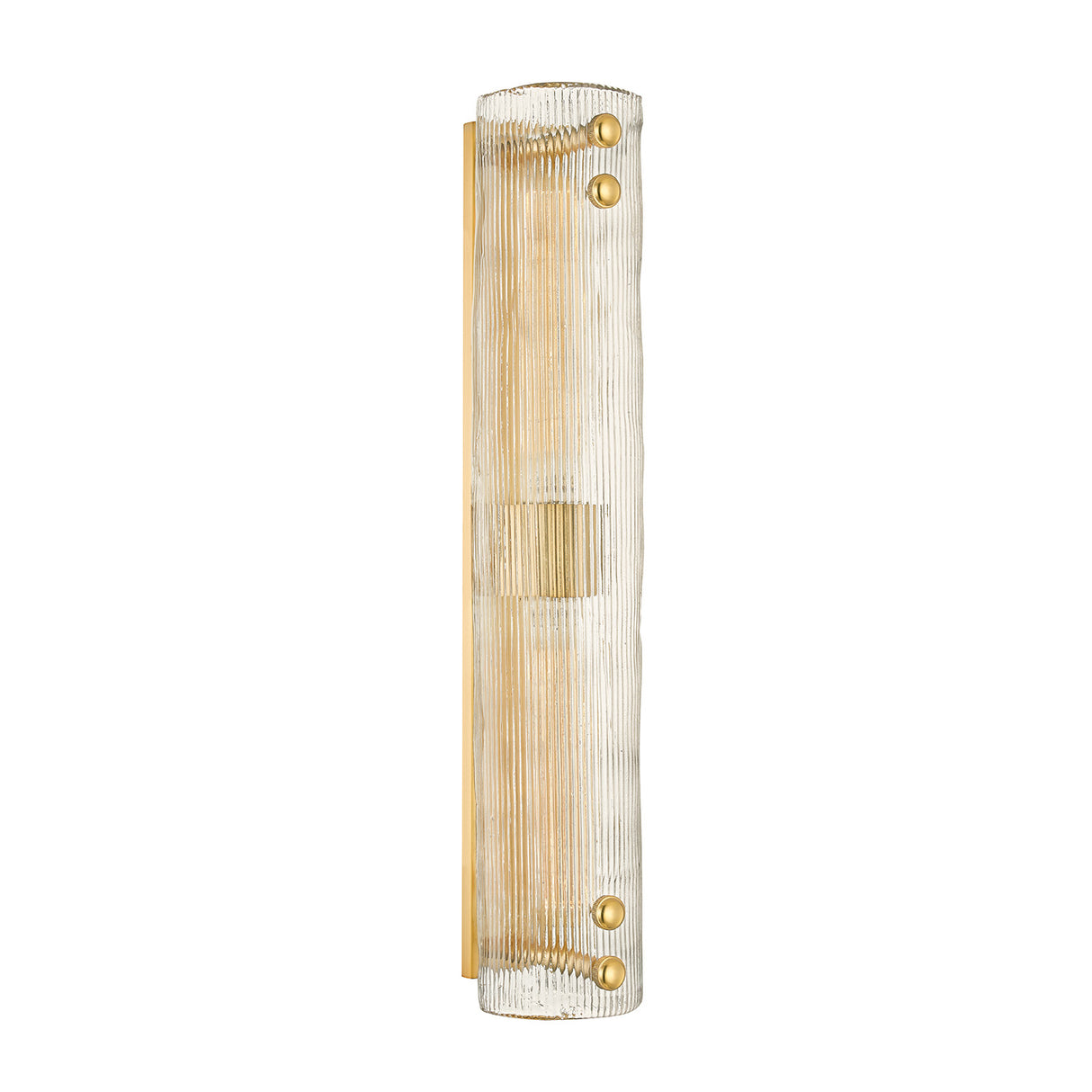 Jensen 2 Light Wall Sconce 23", Aged Brass