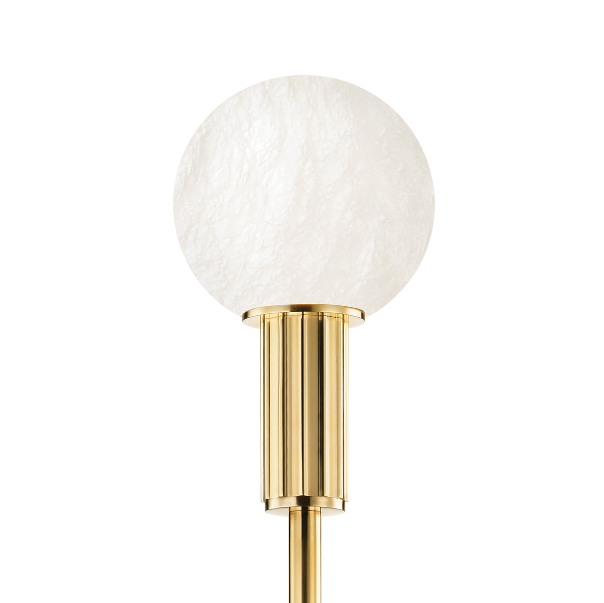 Rex Wall Sconce 22", Aged Brass and Alabaster