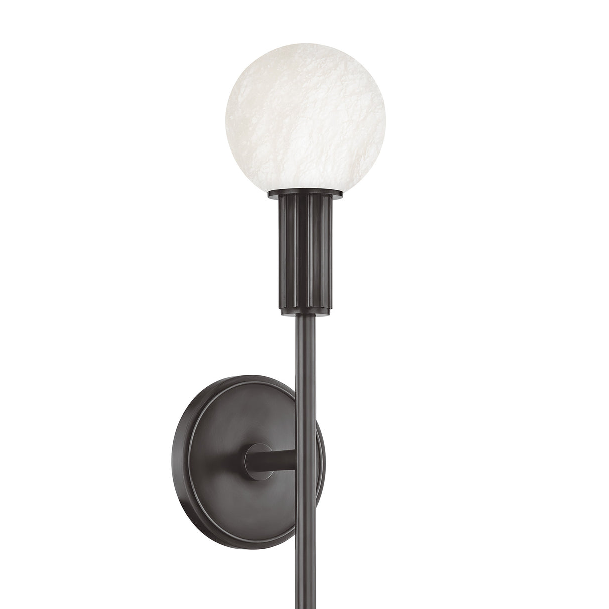 Rex Wall Sconce 22", Distressed Bronze and Alabaster