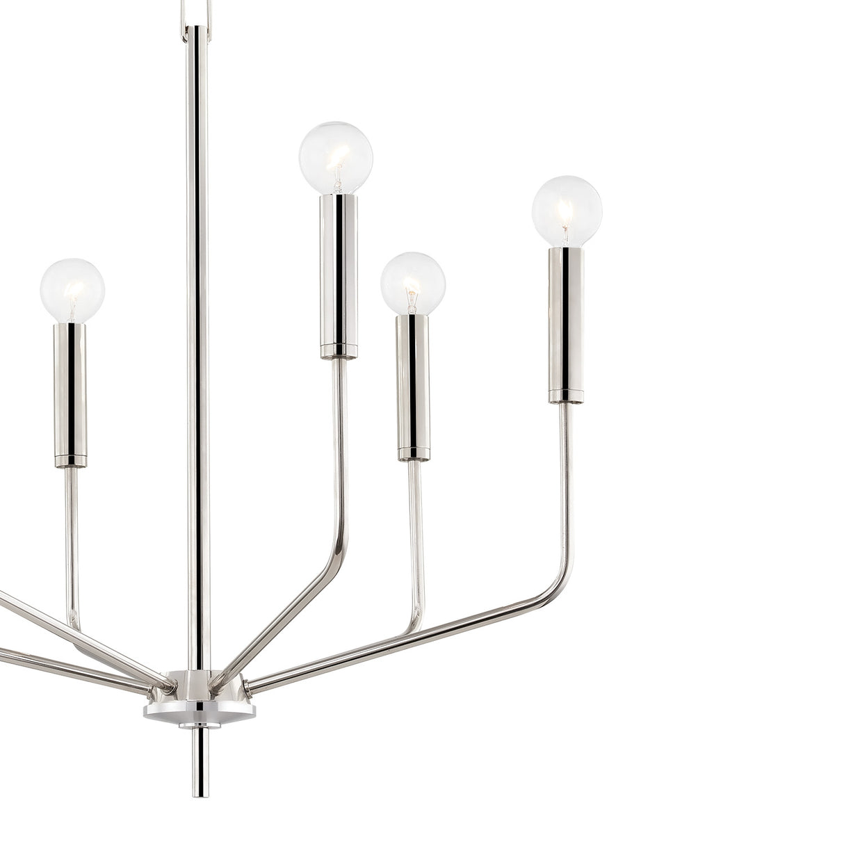 Hollis 6 Light Chandelier 24", Polished Nickel