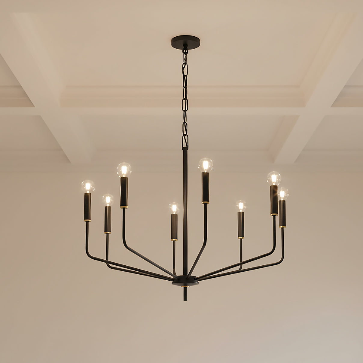 Hollis 8 Light Chandelier 30" for Modern Transitional home