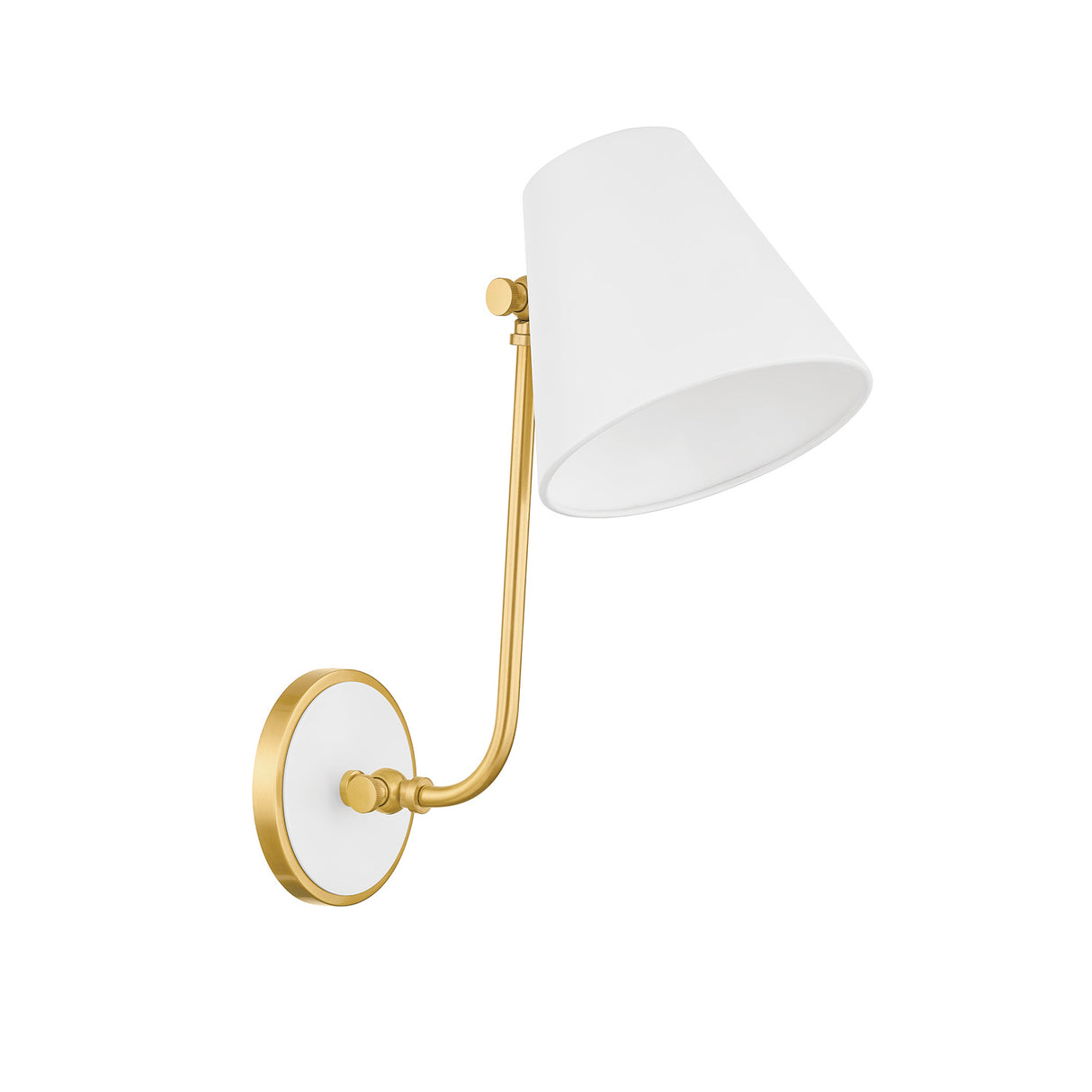 Milton Wall Sconce 15", Aged Brass and Soft White