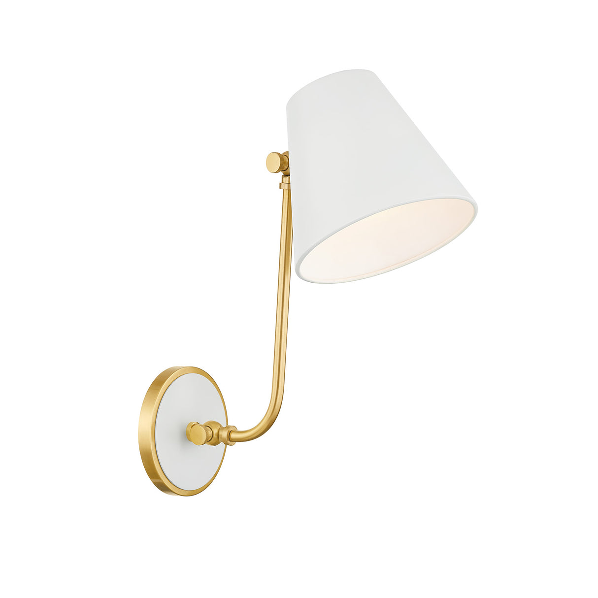 Milton Wall Sconce 15", Aged Brass and Soft White