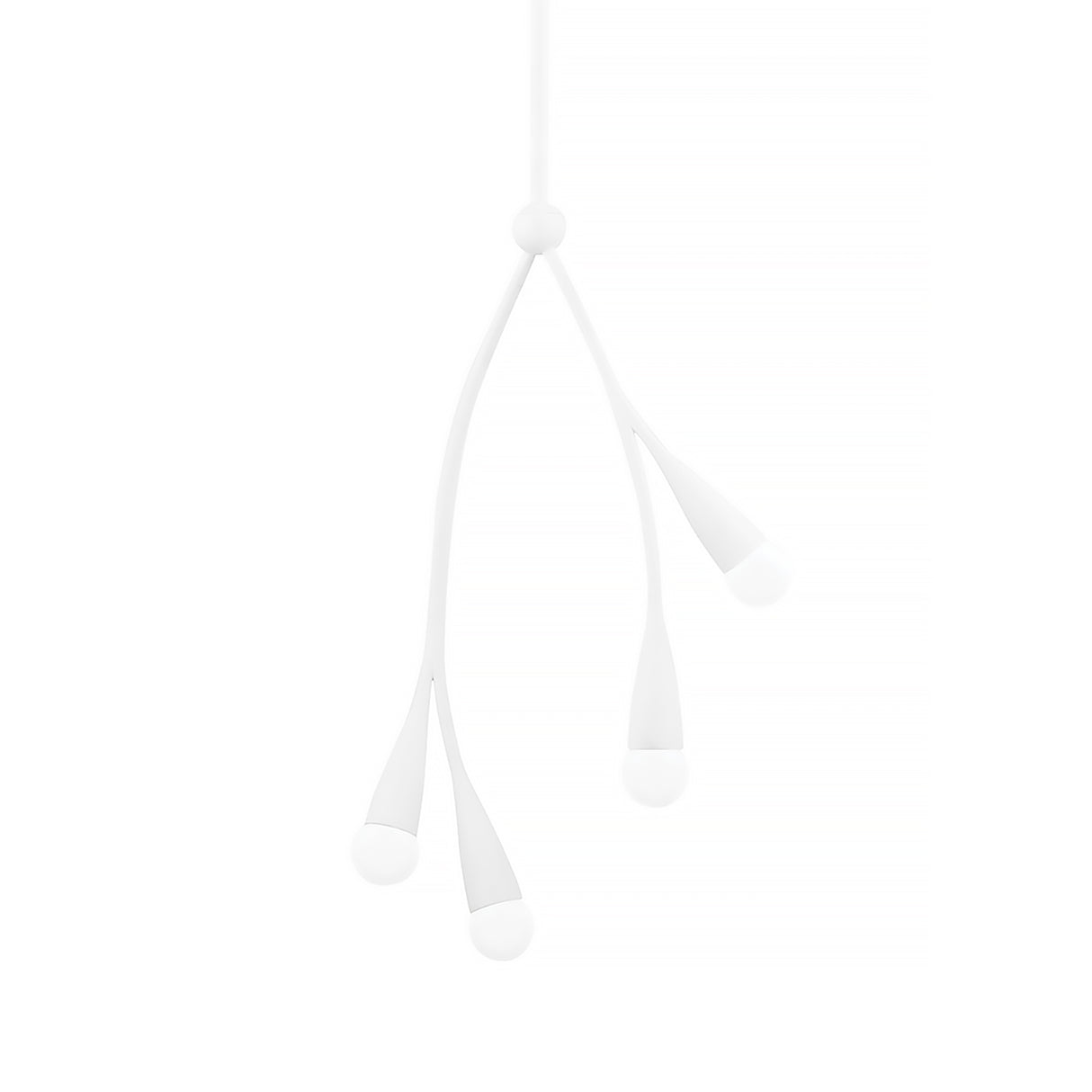 Flora 4 Light Pendant 14", Textured White