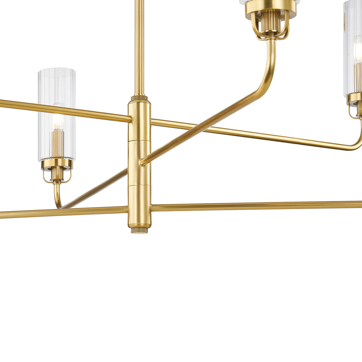 Mercer 6 Light Chandelier 48", Aged Brass