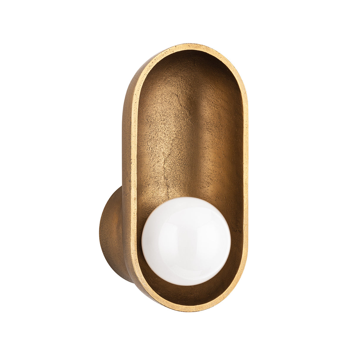 Jasper Wall Sconce 11", Textured Aged Brass