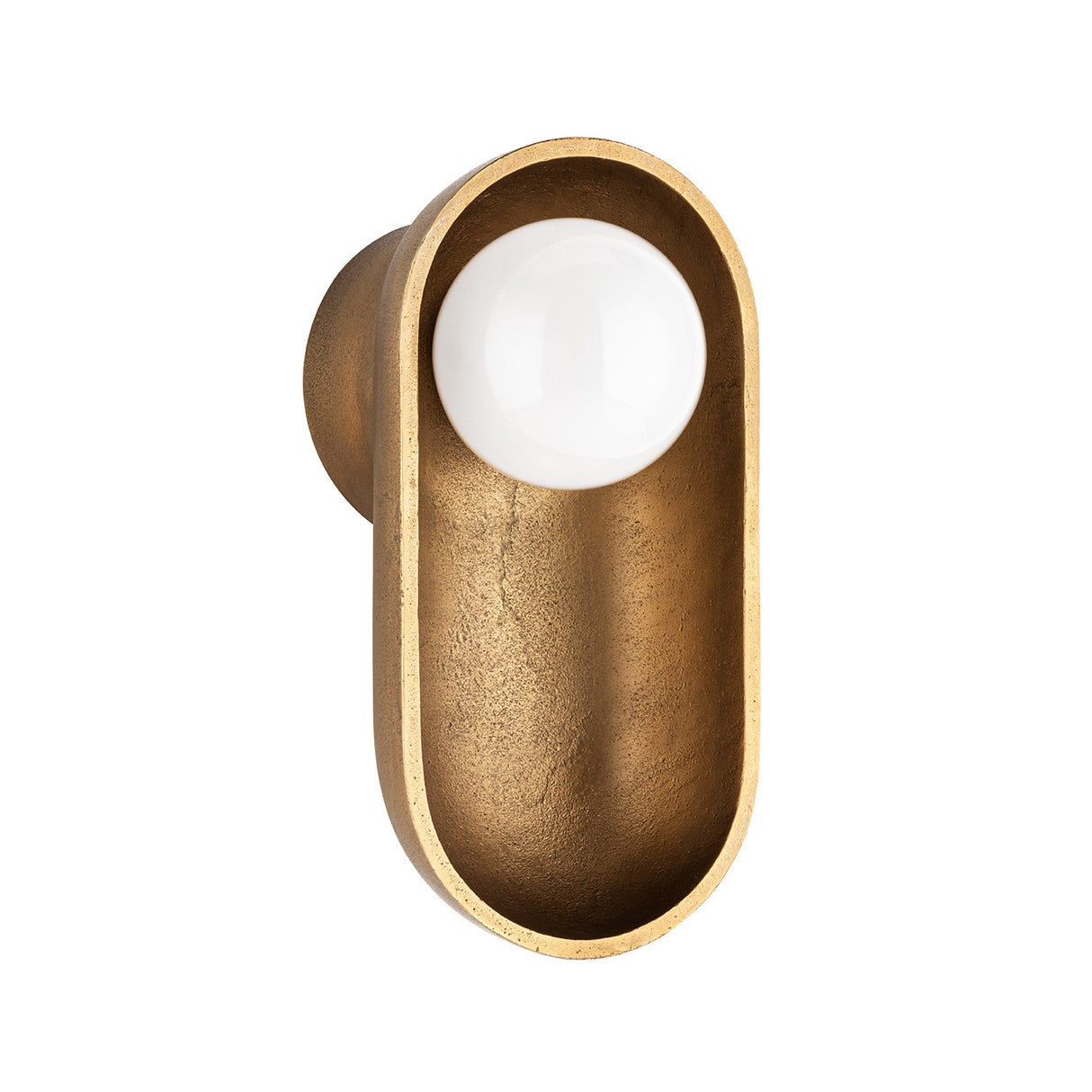 Jasper Wall Sconce 11", Textured Aged Brass