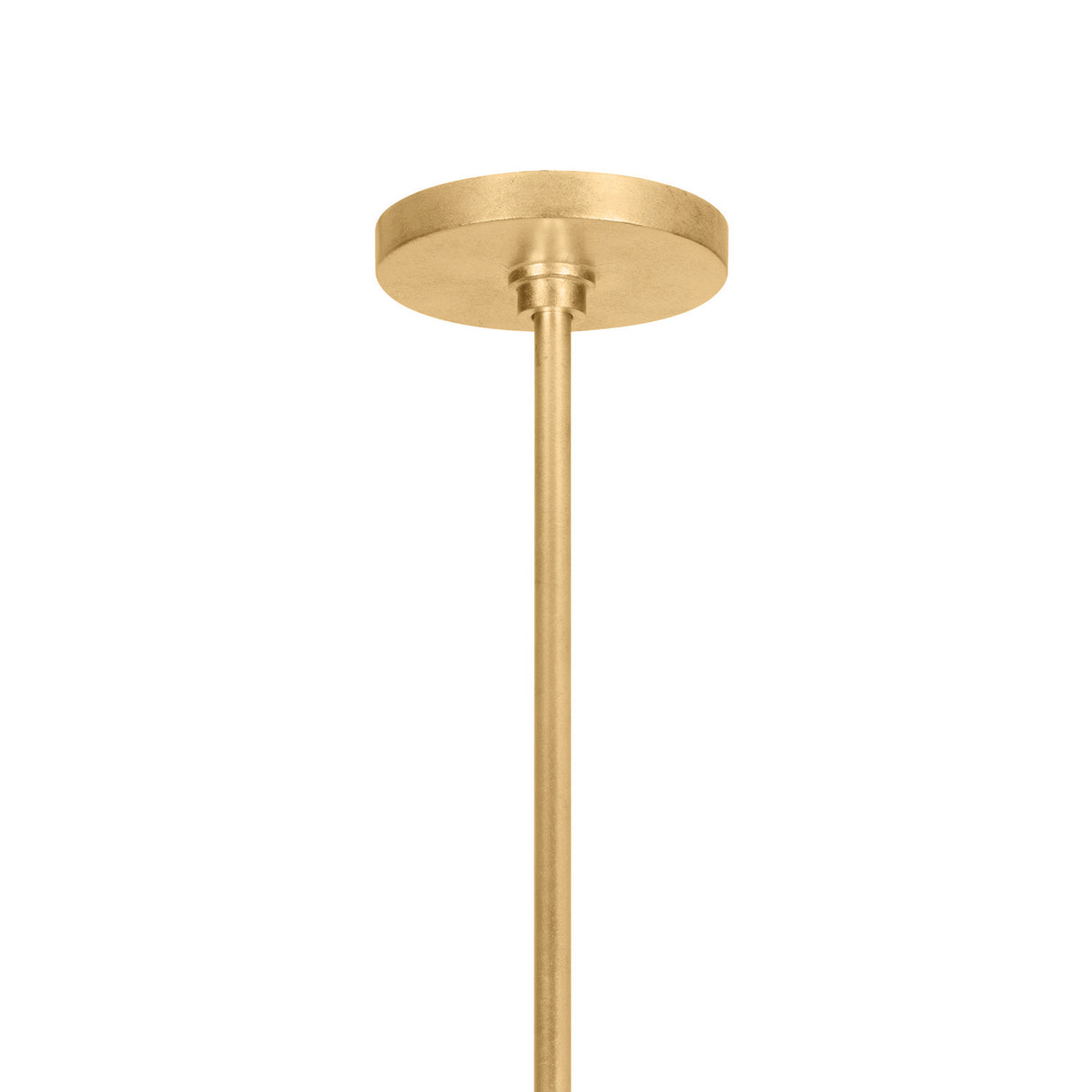 Lola Medium Pendant 15", Gold Leaf with Milk Glass