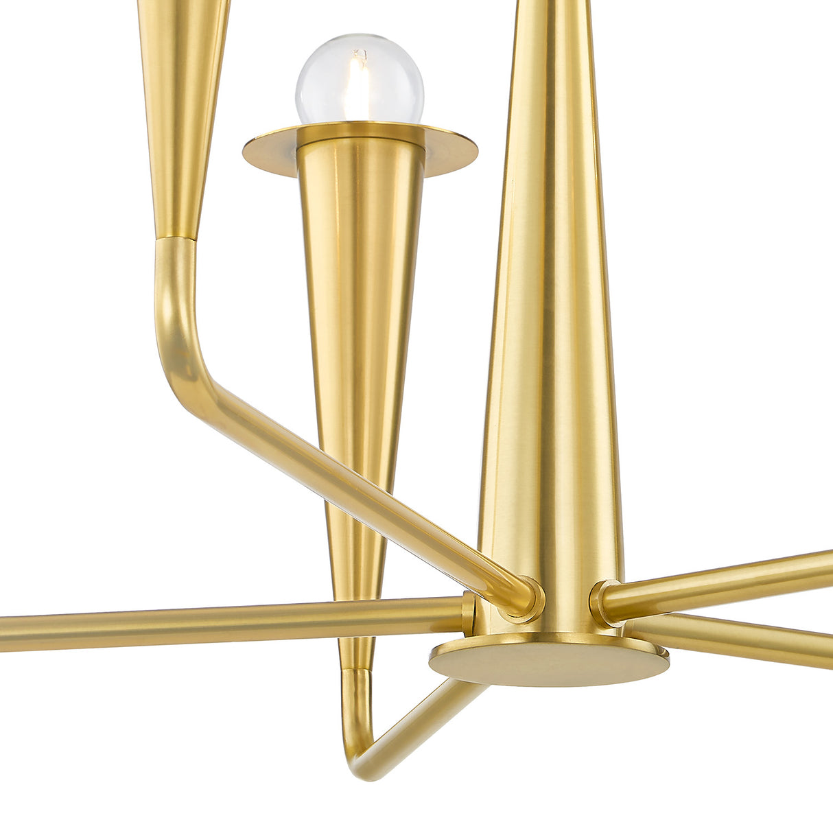 Navie 5 Light Chandelier 30", Aged Brass
