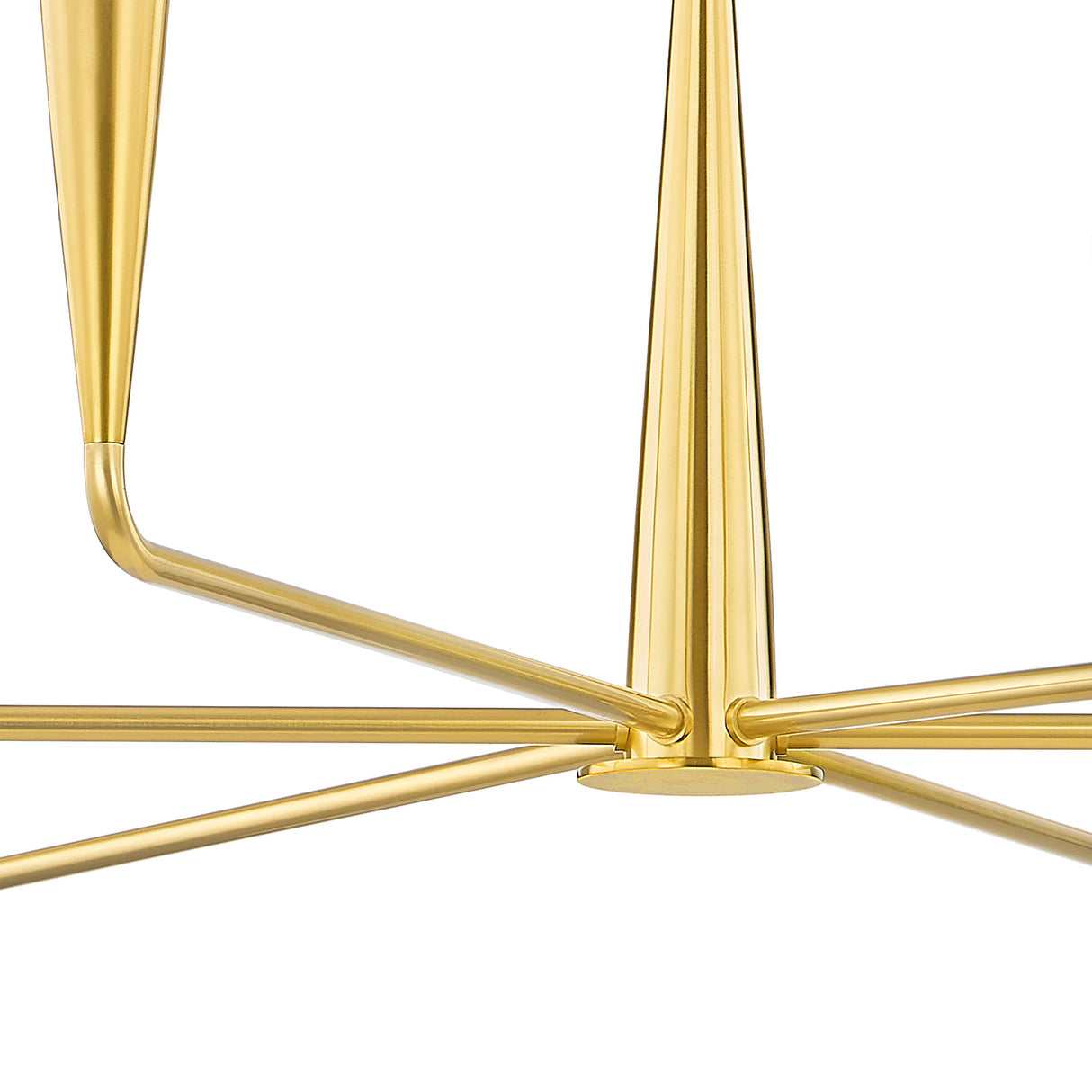 Navie 6 Light Chandelier 40", Aged Brass