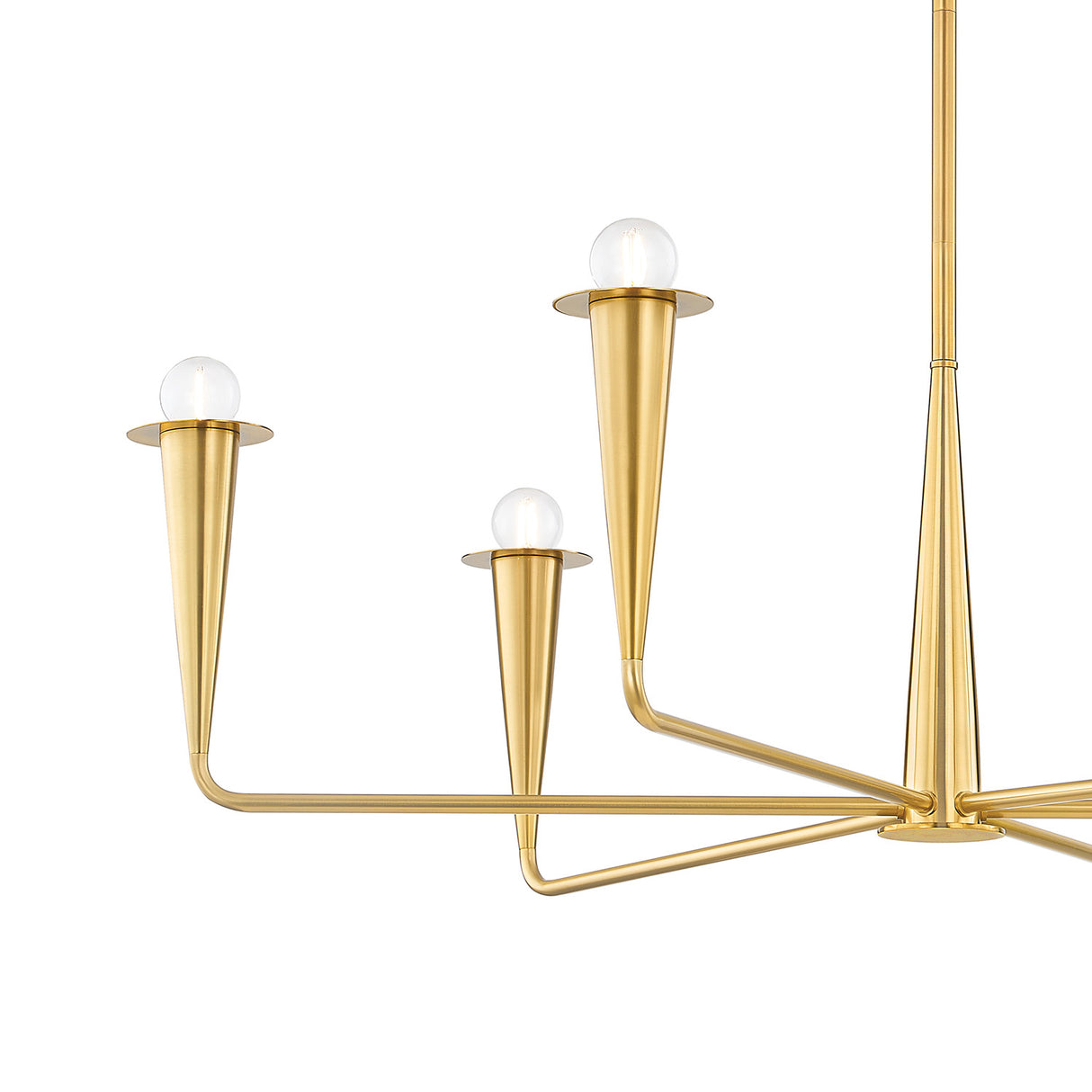 Navie 6 Light Chandelier 40", Aged Brass