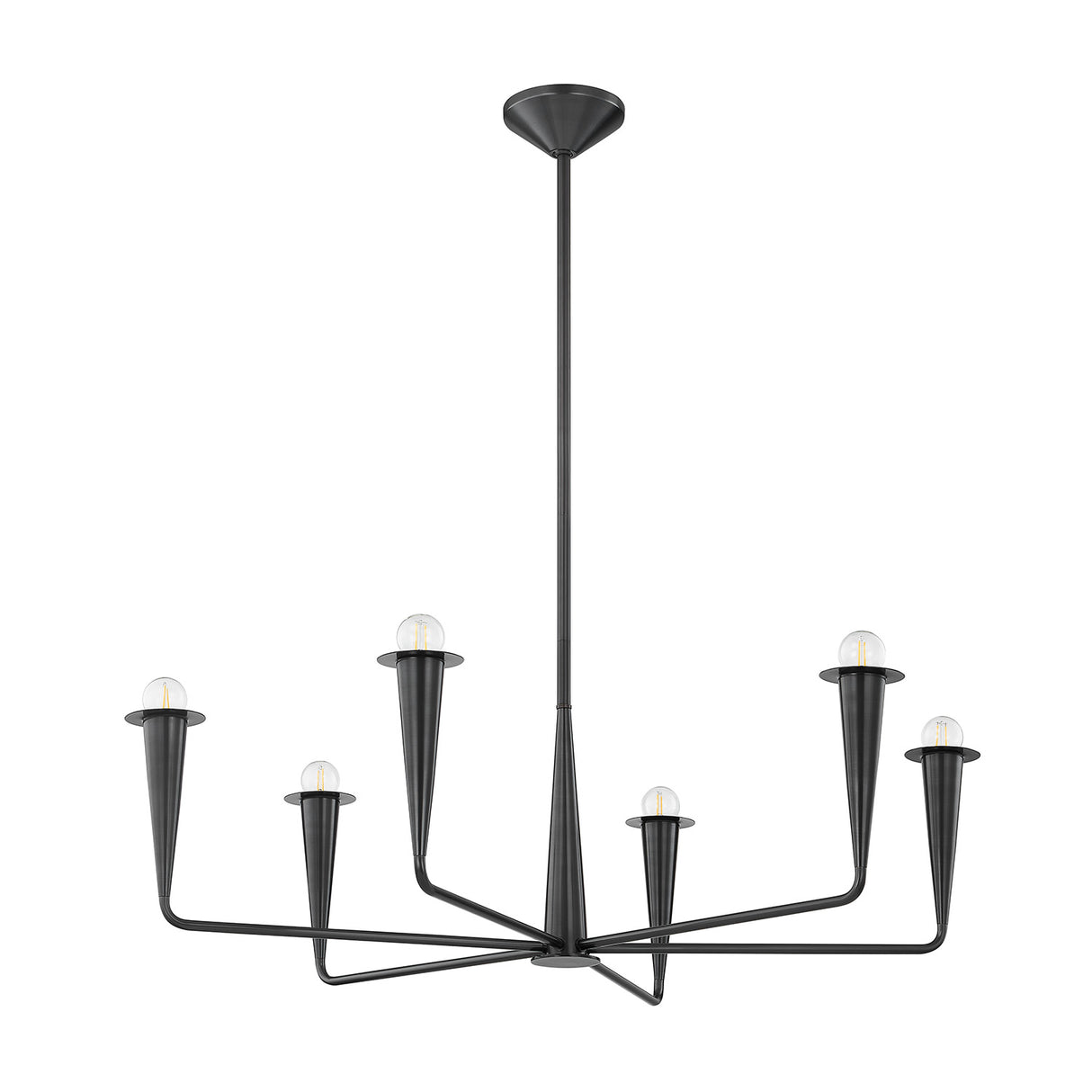 Navie 6 Light Chandelier 40", Old Bronze