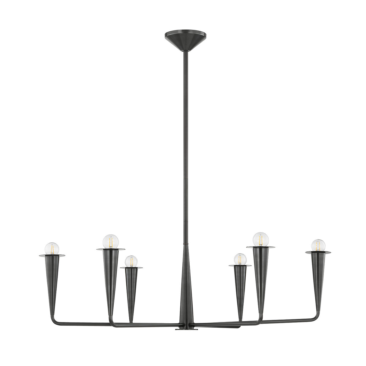 Navie 6 Light Chandelier 40", Old Bronze