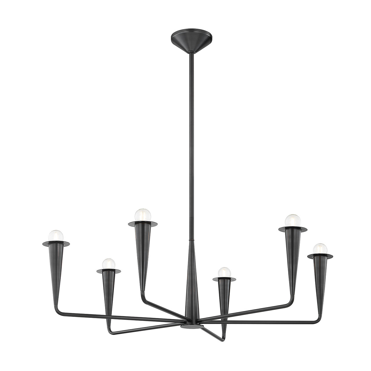 Navie 6 Light Chandelier 40", Old Bronze