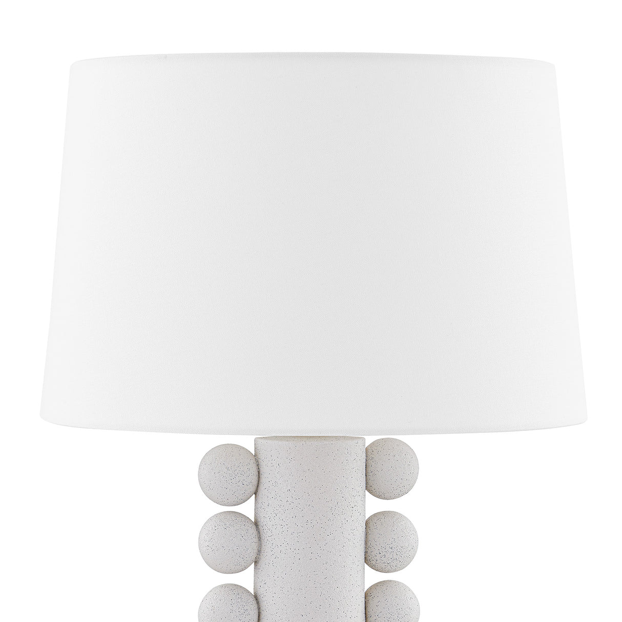 Mia Ceramic Table Lamp 21", Speckled White