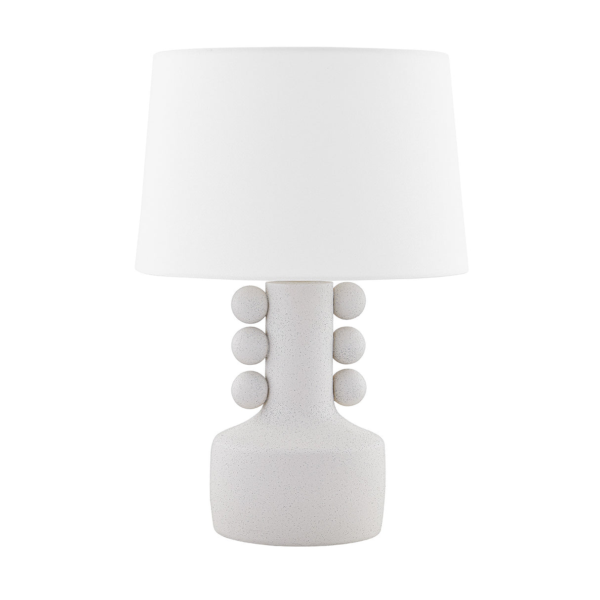 Mia Ceramic Table Lamp, Speckled White