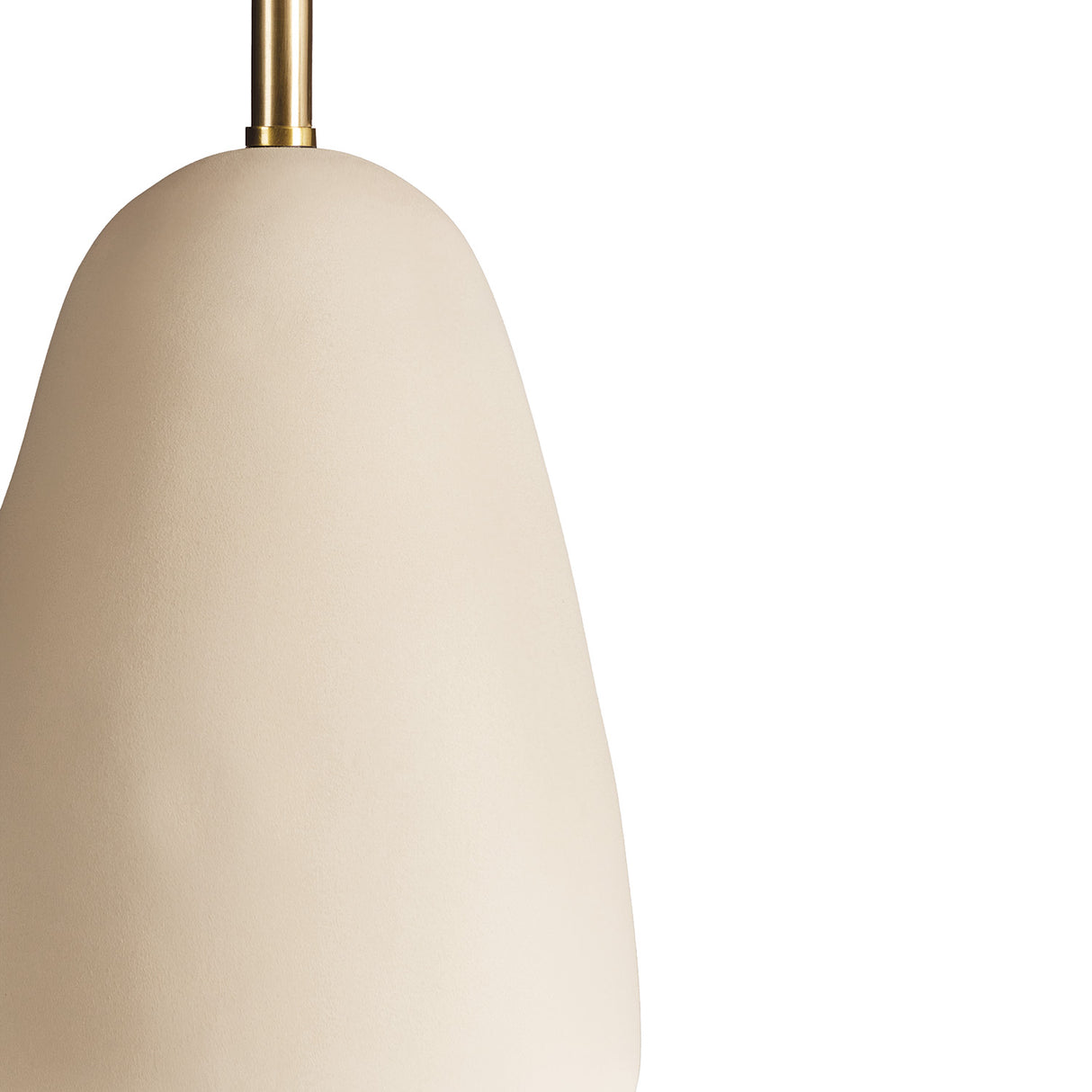 Tessa Floor Lamp 67", Textured Beige with Aged Brass