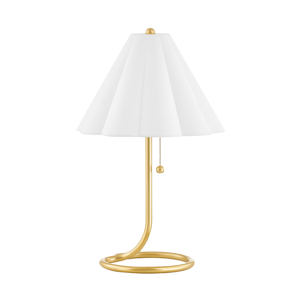 Nina Table Lamp, Aged Brass