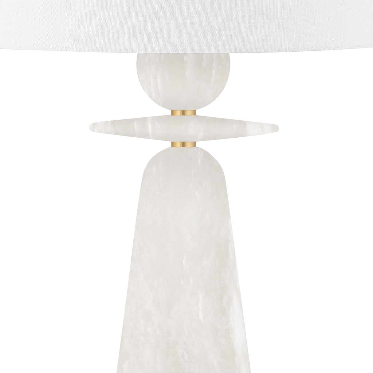 Juliet Table Lamp, Alabaster with Brass Accents