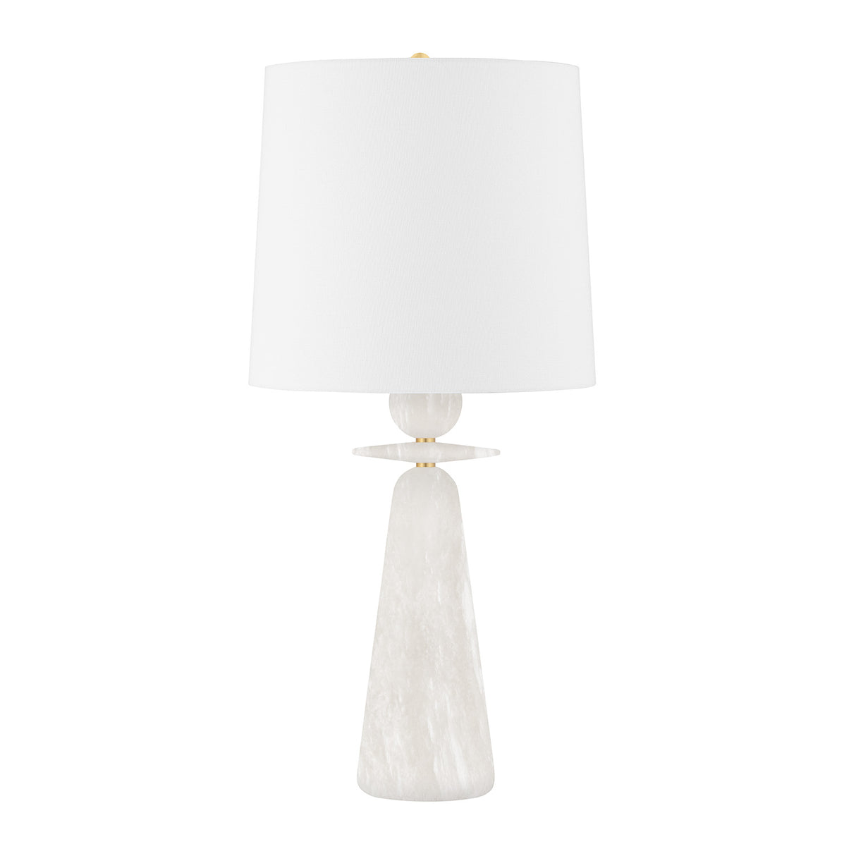 Juliet Table Lamp, Alabaster with Brass Accents