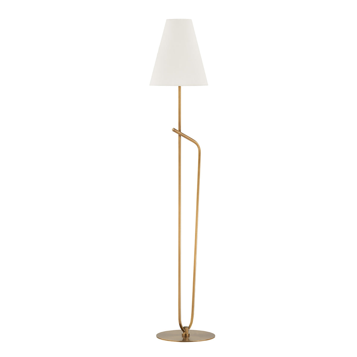 Luke Floor Lamp, Patina Brass