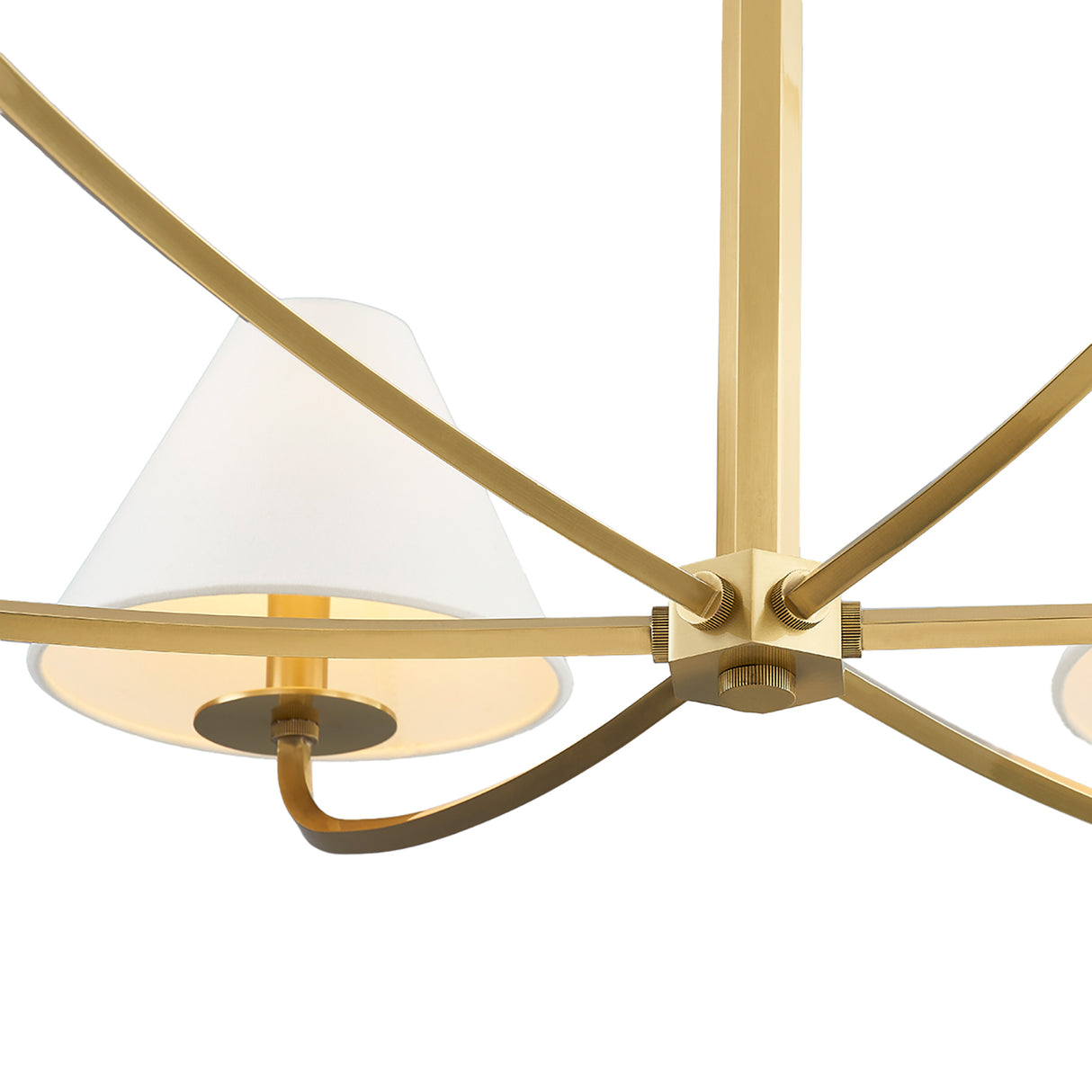 Morgan 6 Light Chandelier 40", Aged Brass