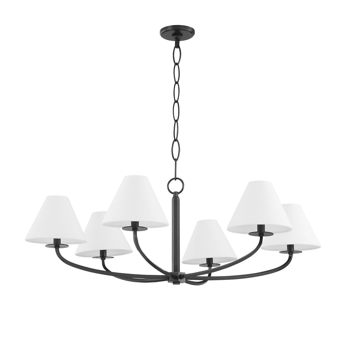 Morgan 6 Light Chandelier 40", Old Bronze