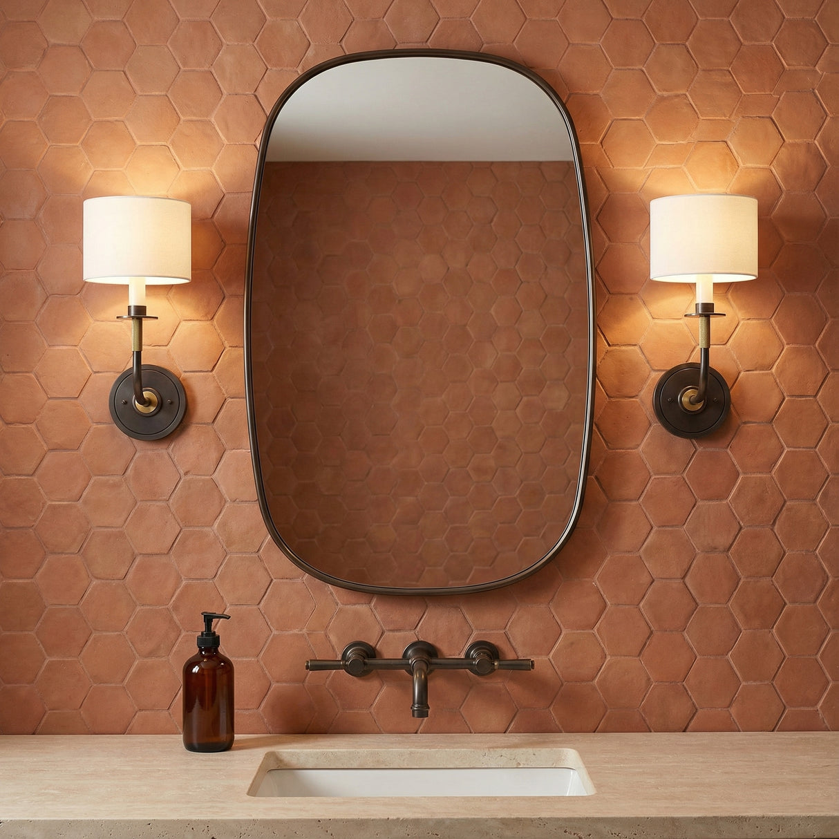 Marlowe Wall Sconce 14" for Transitional home with Terracotta Tile