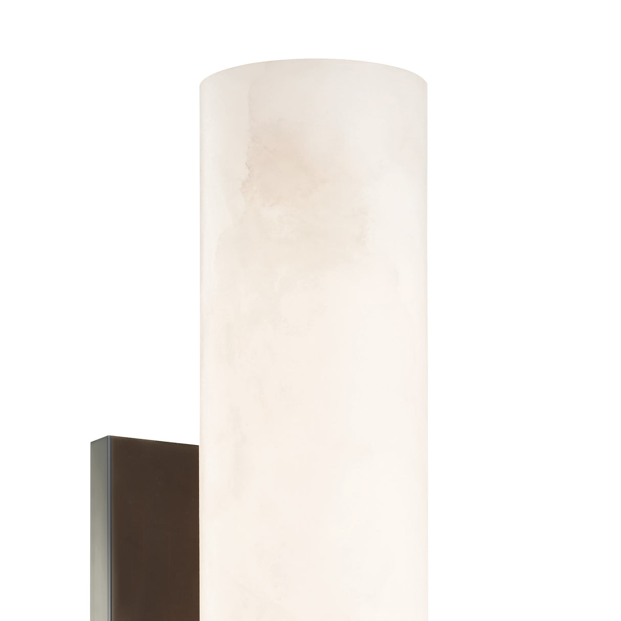 Elias Wall Sconce 15", Old Bronze and Alabaster