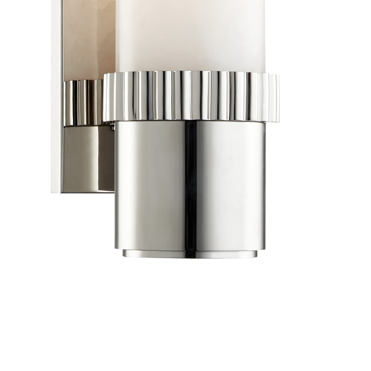 Elias Wall Sconce 15", Polished Nickel and Alabaster