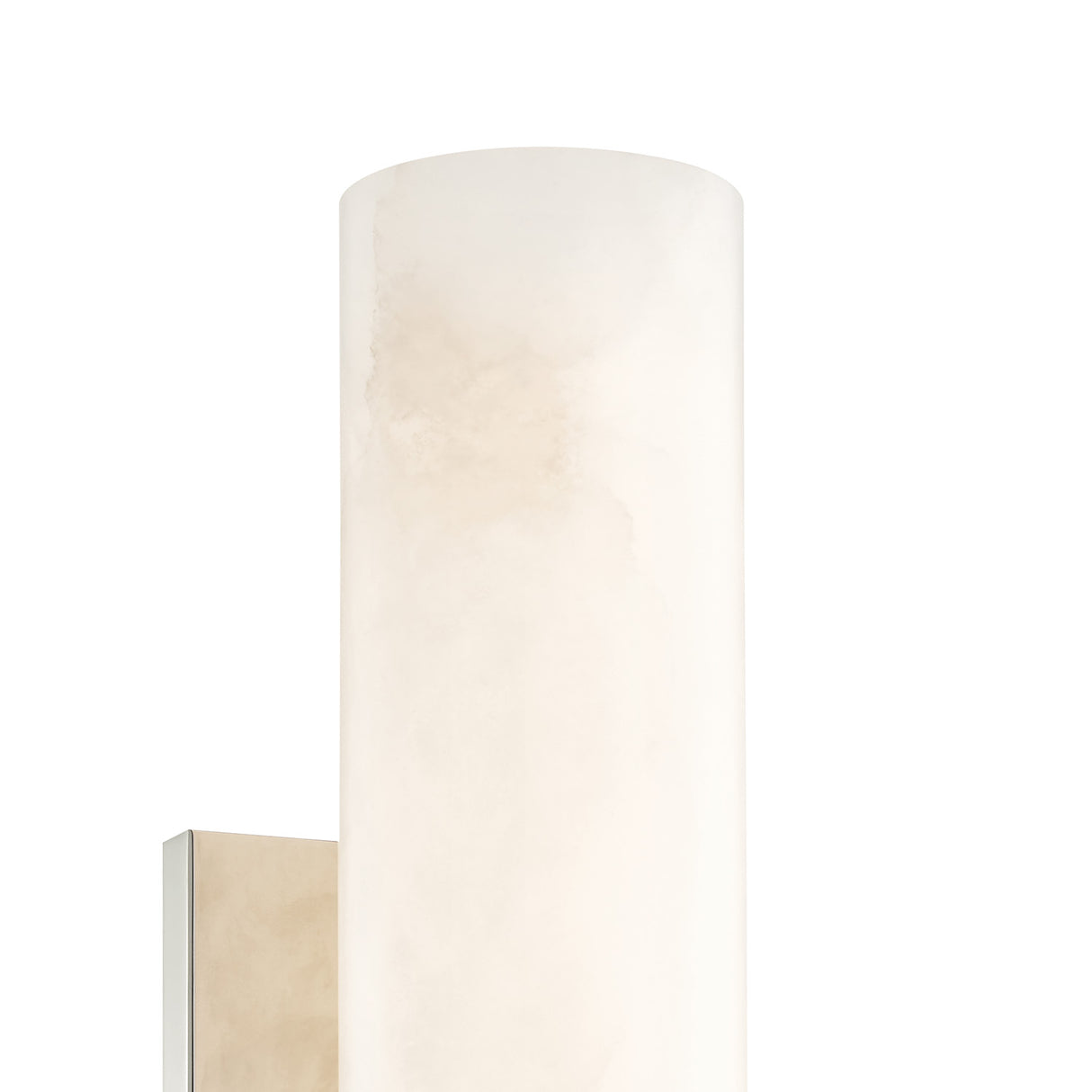 Elias Wall Sconce 15", Polished Nickel and Alabaster
