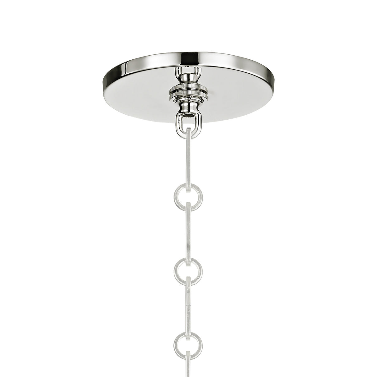 Leo Pendant 16", Polished Nickel and Opal Glass