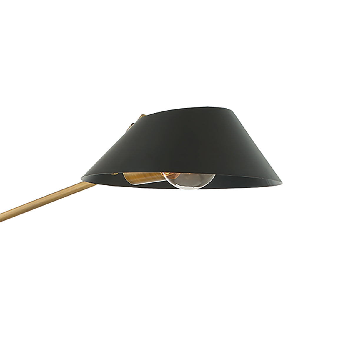 York Plug-in Wall Sconce, Patina Brass with Soft Black