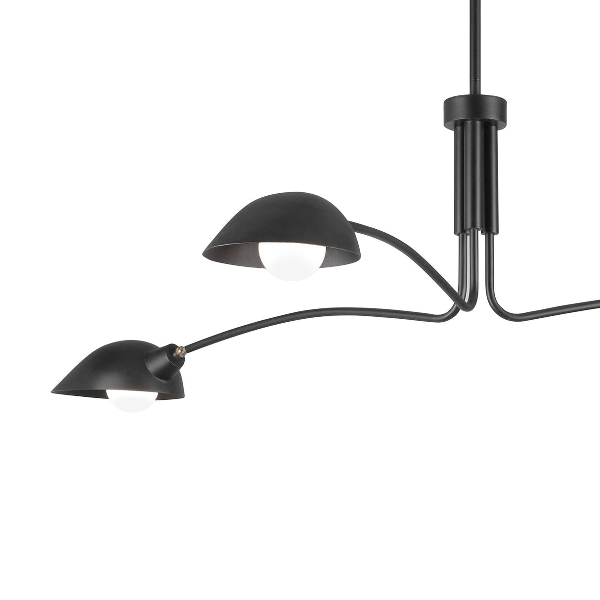 Royce 3 Light Chandelier 67", Soft Black