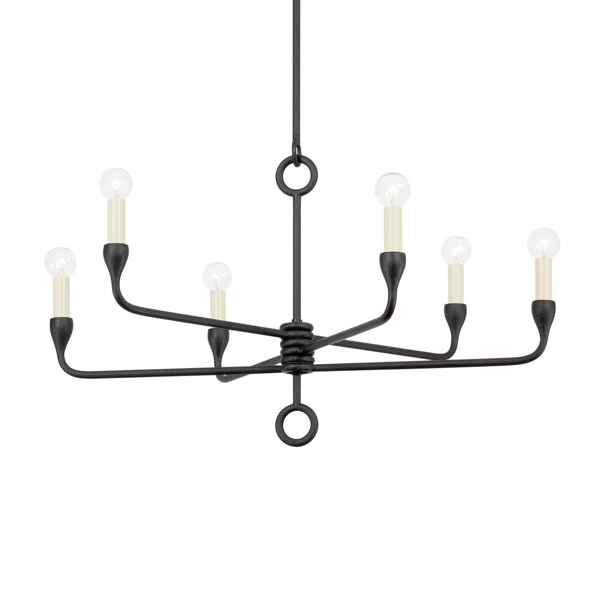 Adalyn 6 Light Chandelier 31", Antique Iron