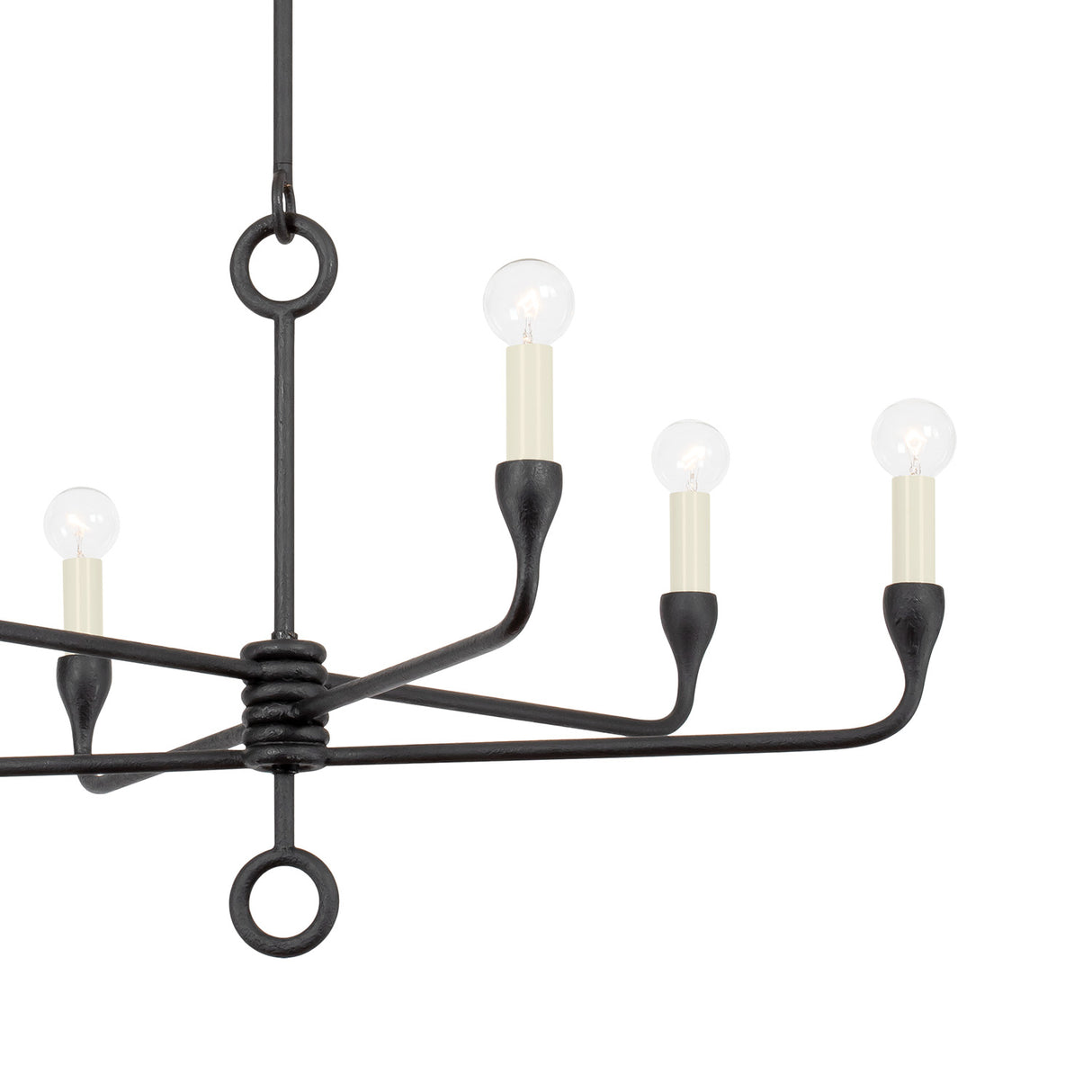 Adalyn 6 Light Chandelier 31", Antique Iron