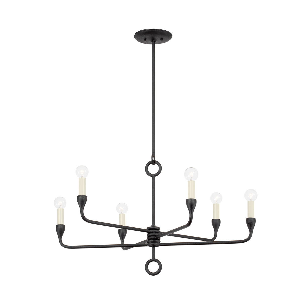 Adalyn 6 Light Chandelier 31", Antique Iron