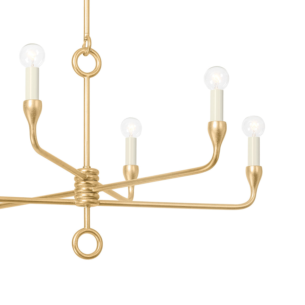 Adalyn 6 Light Chandelier 31", Gold Leaf
