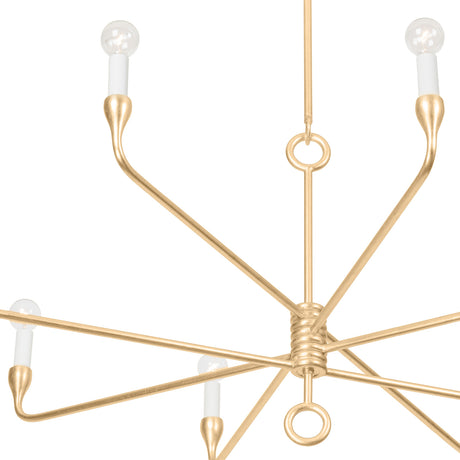 Adalyn 8 Light Chandelier 41", Gold Leaf