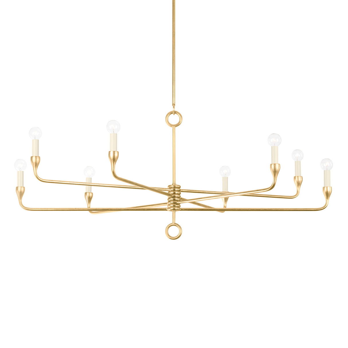 Adalyn 8 Light Chandelier 41", Gold Leaf