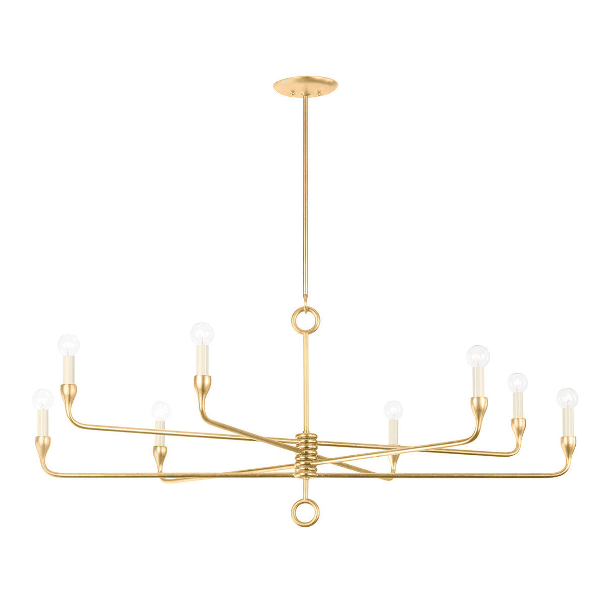 Adalyn 8 Light Chandelier 41", Gold Leaf
