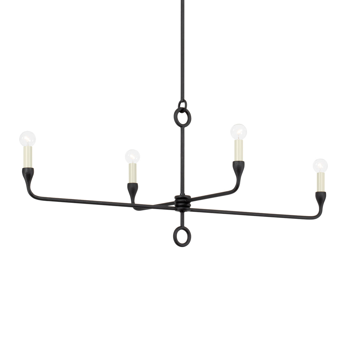Adalyn 4 Light Chandelier 44", Antique Iron