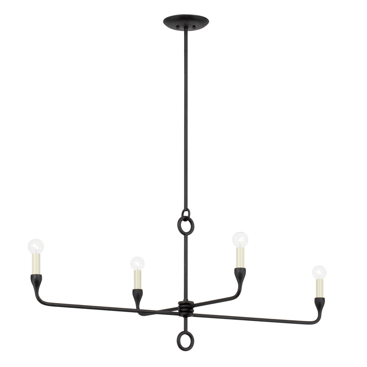 Adalyn 4 Light Chandelier 44", Antique Iron