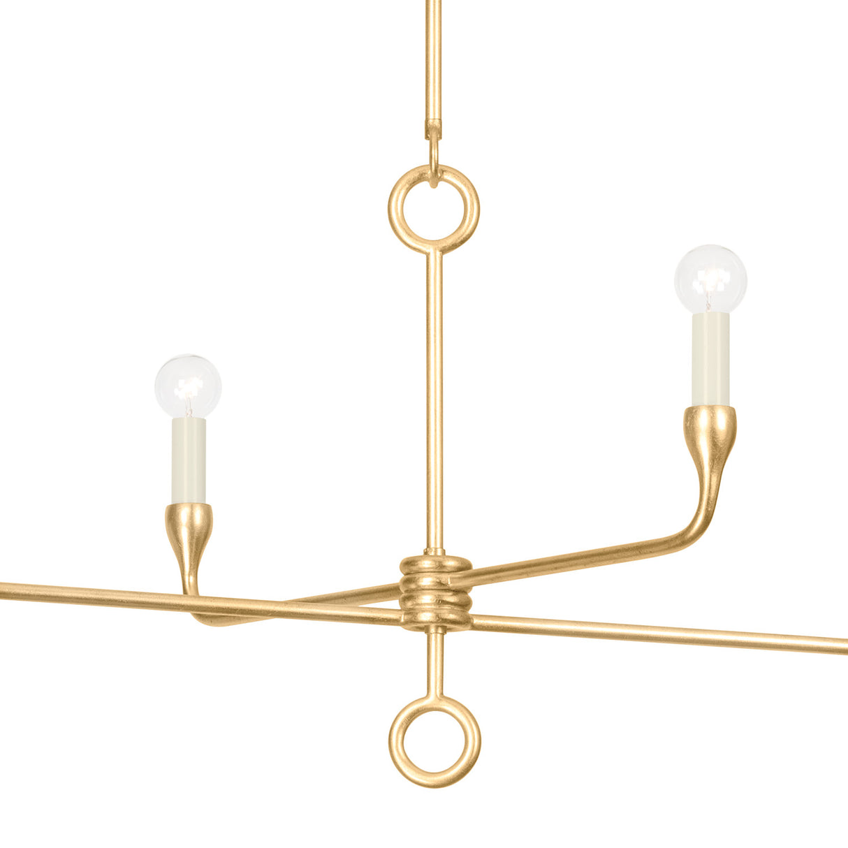 Adalyn 4 Light Chandelier 44", Gold Leaf
