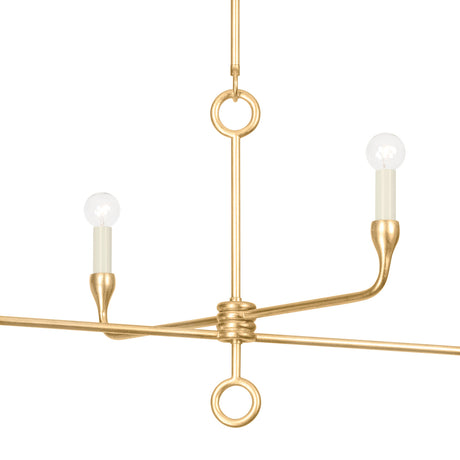 Adalyn 4 Light Chandelier 44", Gold Leaf