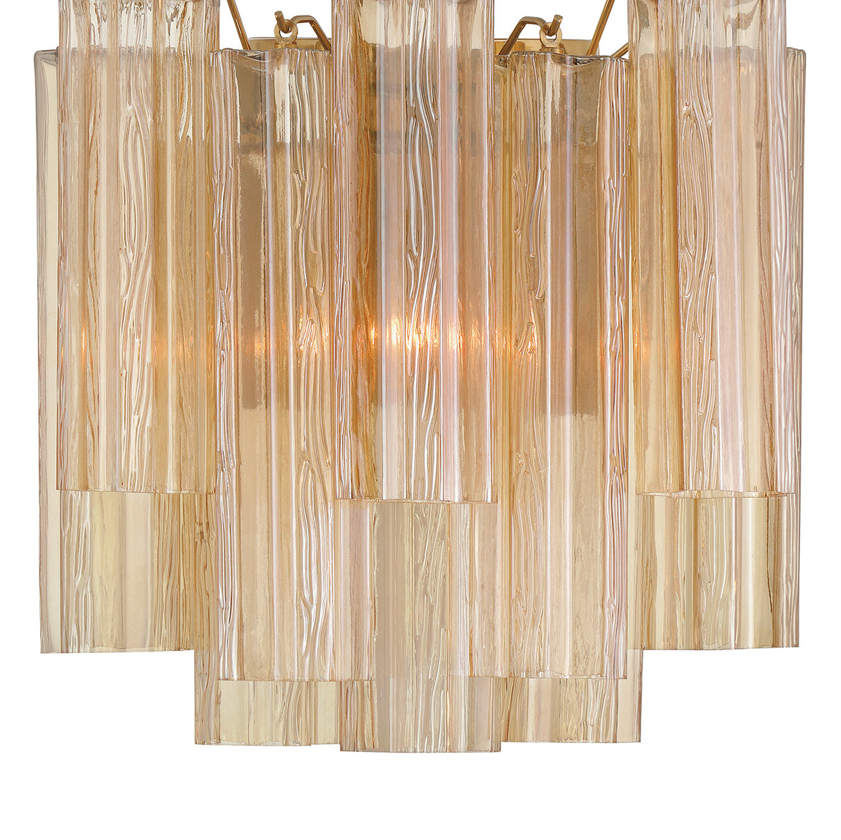 Grace Wall Sconce 12", Brass with Topaz Glass